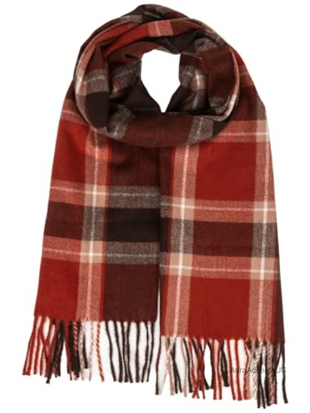 Classic Scottish Tartan Plaid Scarf Wrap with Fringes for Women Men